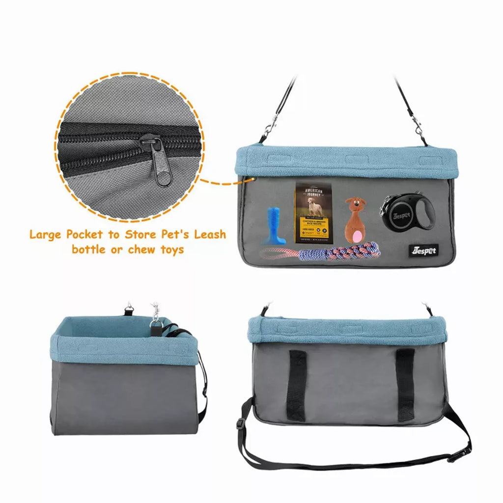JESPET GOOPAWS Dog Booster Car Seat with Harness Tether, up to 24 lb