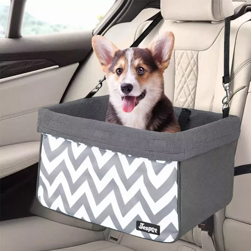 JESPET GOOPAWS Dog Booster Car Seat with Harness Tether, up to 24 lb