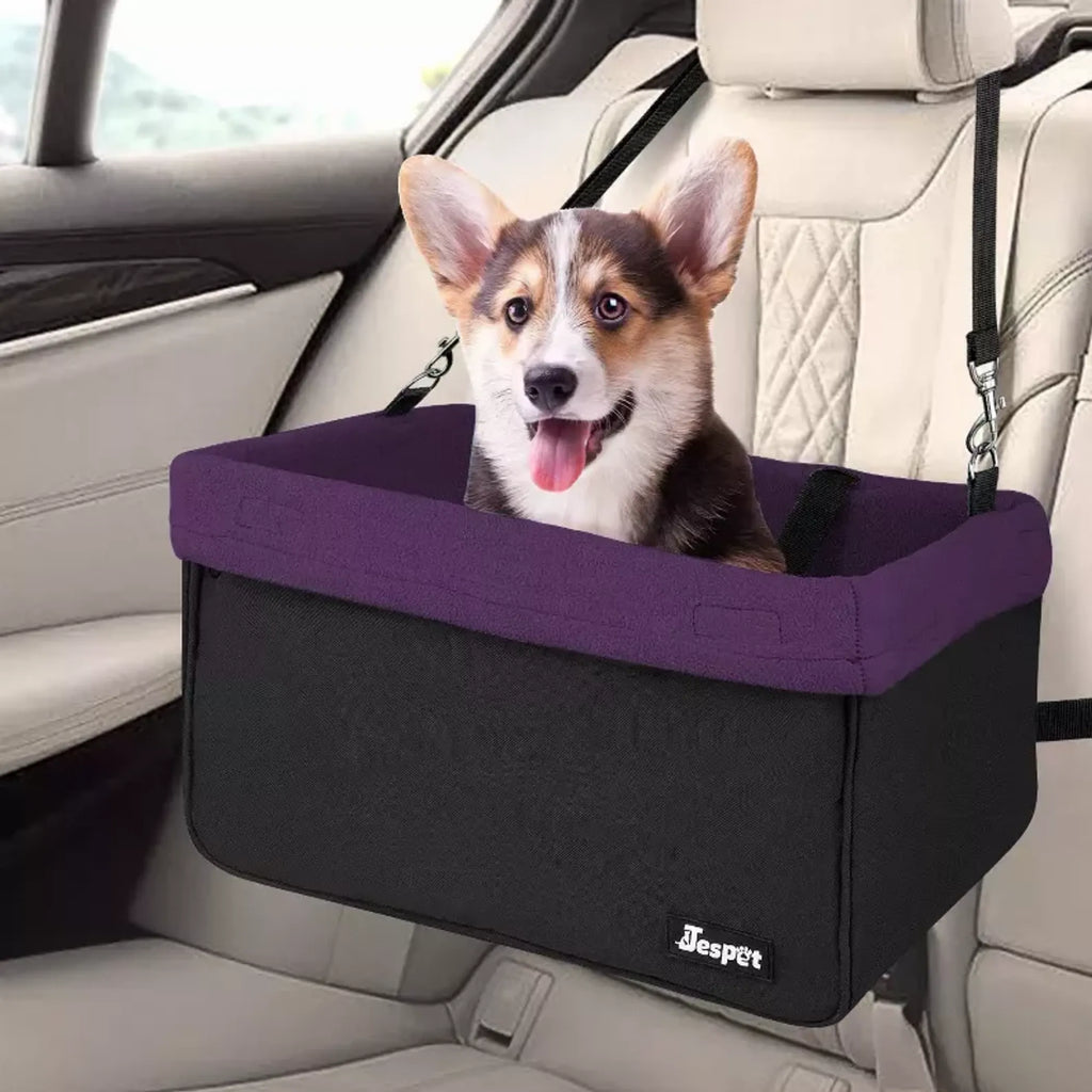 JESPET GOOPAWS Dog Booster Car Seat with Harness Tether, up to 24 lb