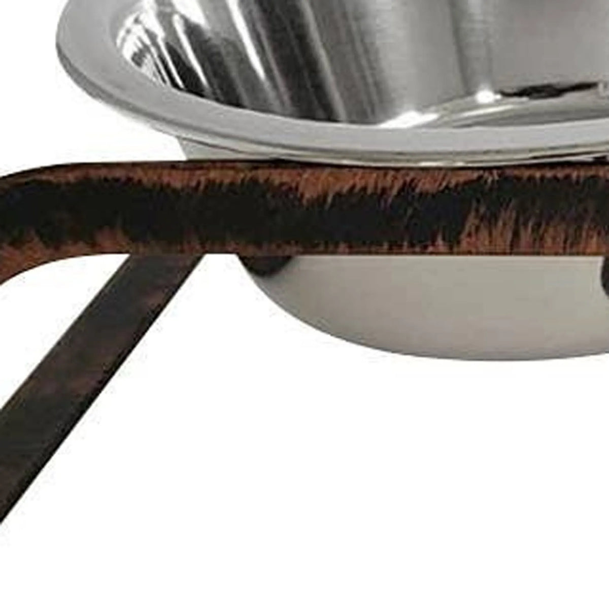 Rustic Elevated Dog Feeder with Two 16 oz Stainless Bowls