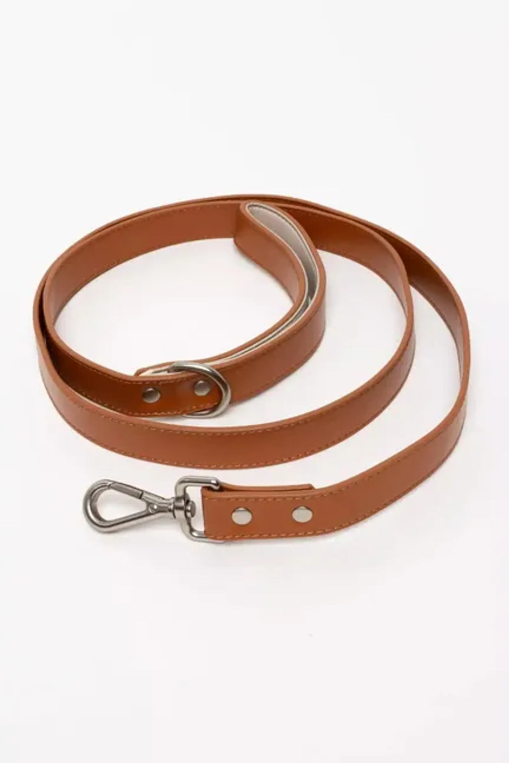 Aria the Fox Sierra Sunrise Vegan Leather Dog Leash, Reddish Brown