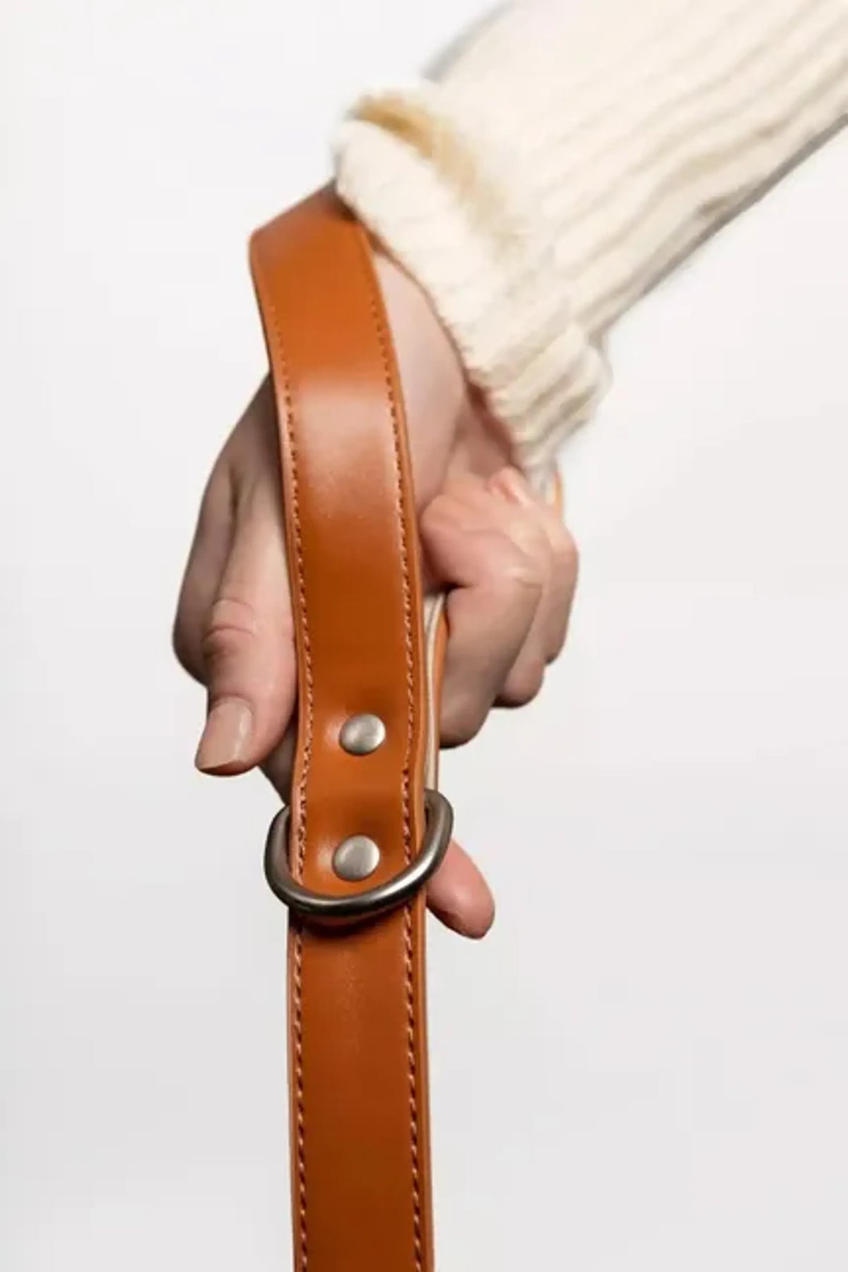 Aria the Fox Sierra Sunrise Vegan Leather Dog Leash, Reddish Brown