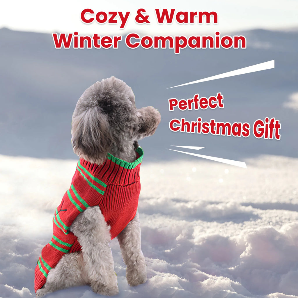 Pet Christmas Turtleneck Sweater Dog Cat Christmas Clothes