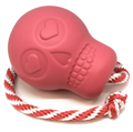 SodaPup USA-K9 Skull Rubber Chew and Treat Toy, Pink, Large