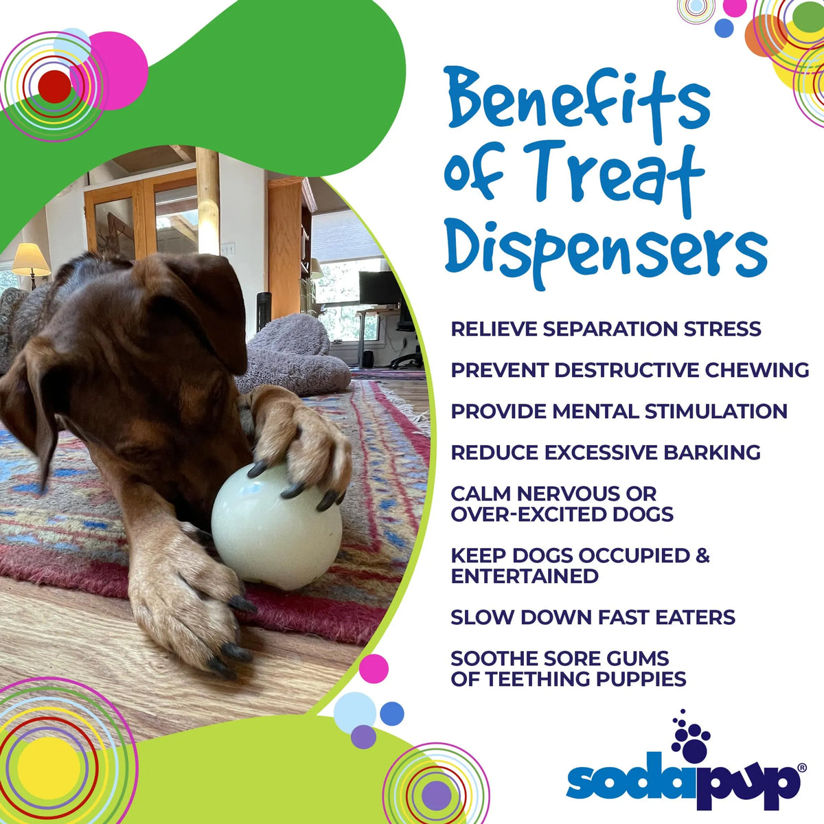 SodaPup PUP-X 4" Glow-in-the-Dark Treat Ball