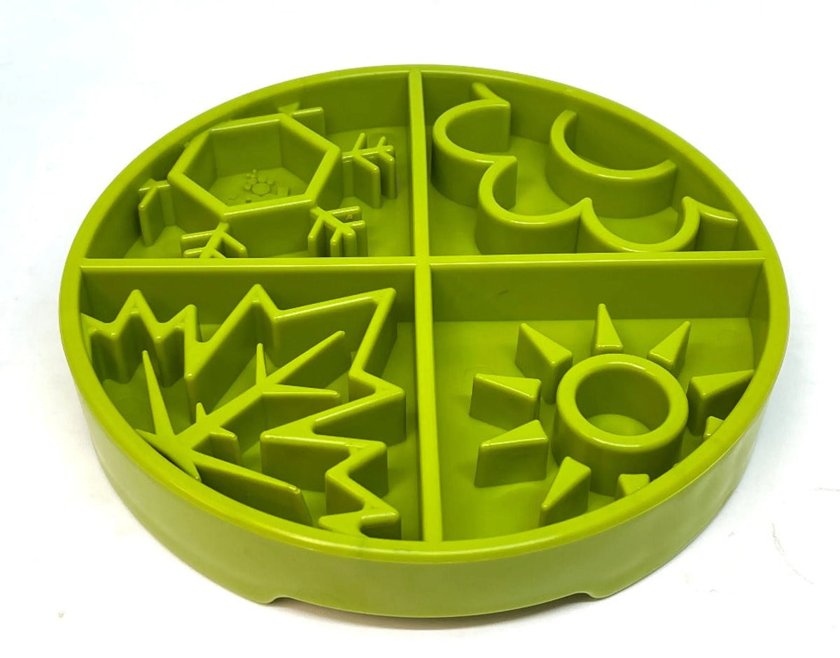 SodaPup Four Seasons eTray Shallow Slow Feeder, Green, 1.5 Cups